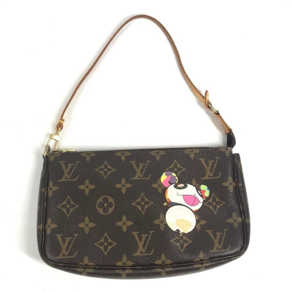 LOUIS VUITTON Brown Monogram Canvas Pochette Shoulder Bag